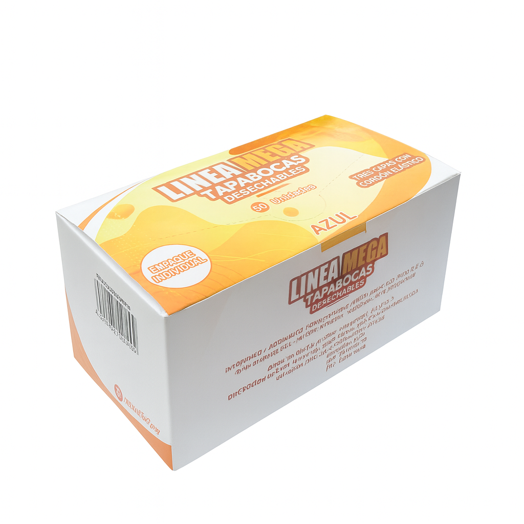 Tapabocas azul Empaque individual