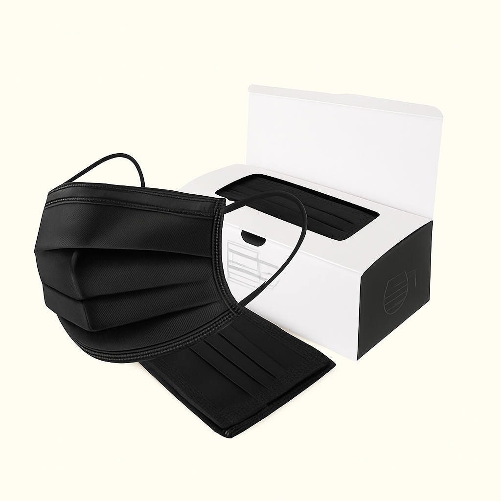 Tapabocas negro Empaque individual