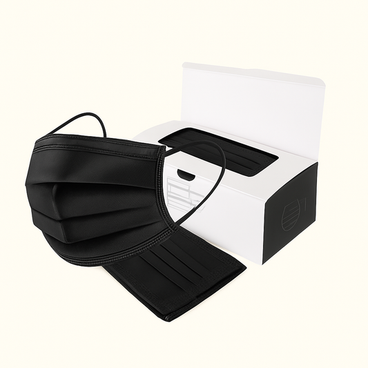 Tapabocas negro Empaque individual