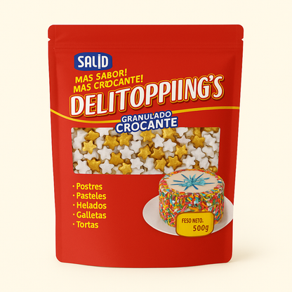 Sprinkles estrella plateada colores x 500 gr