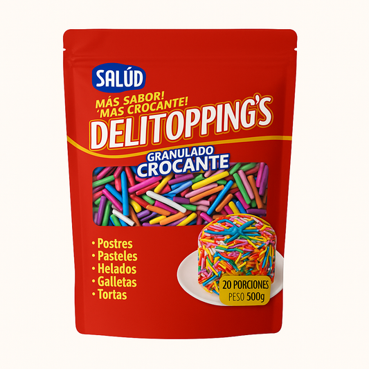 Granillos crocantes palitos colores mixtos 500 gr